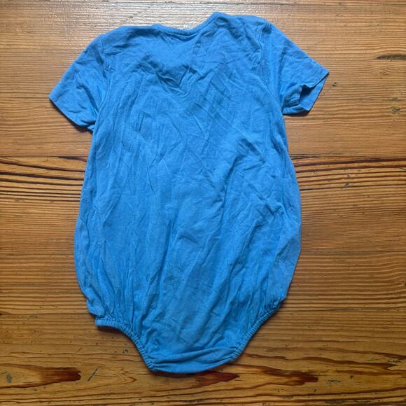 Kate Quinn modal blue short sleeve button up bodysuit SIZE 2T - Picture 4 of 4